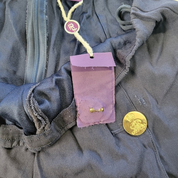 Ralph Lauren Purple Label Navy Blue Wide Leg Sailor Button Palazzo Pants Size 6 - Picture 11 of 14